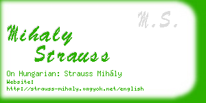 mihaly strauss business card